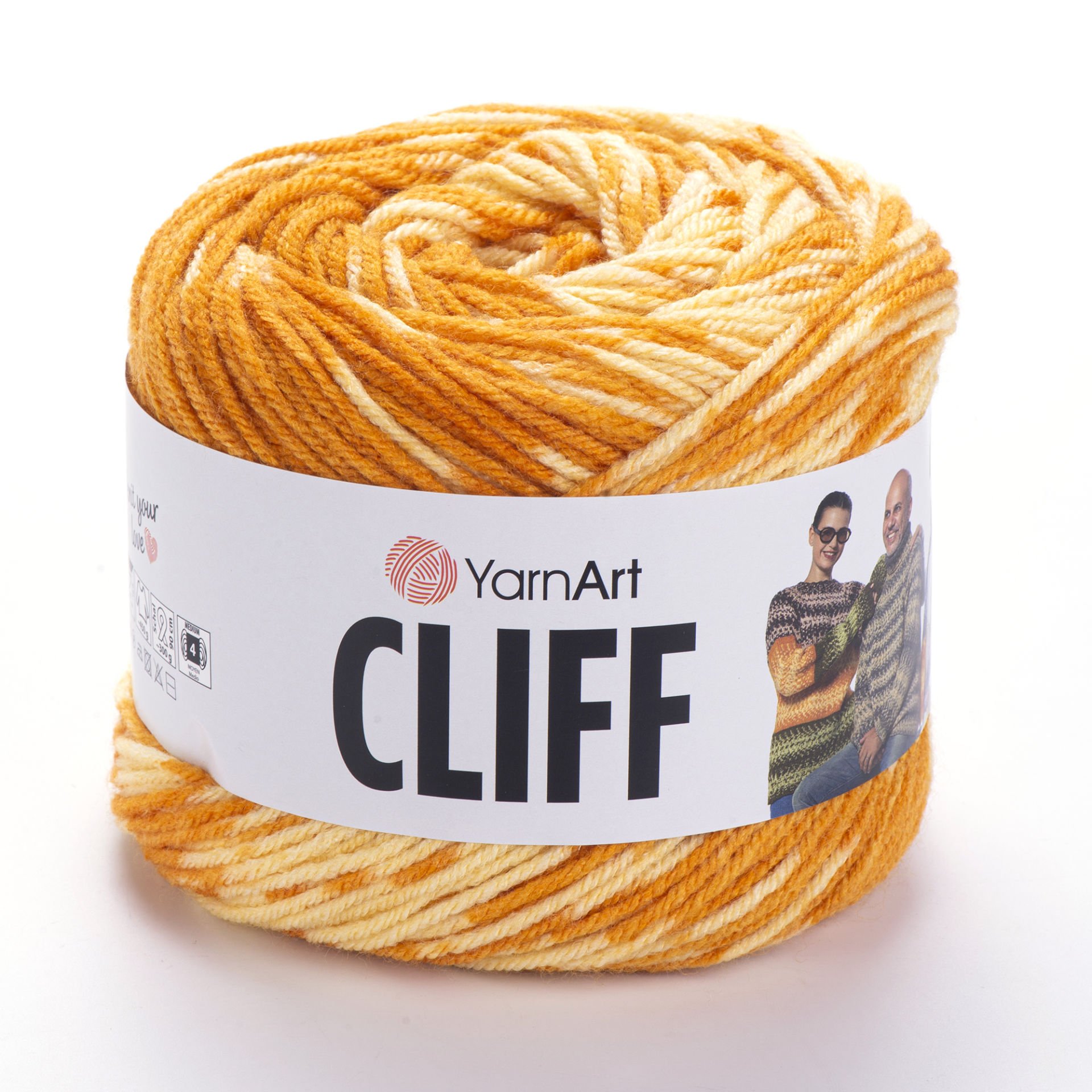 YARNART CLIFF - MULTICOLOR KNITTING YARN VARIEGATED - 8303