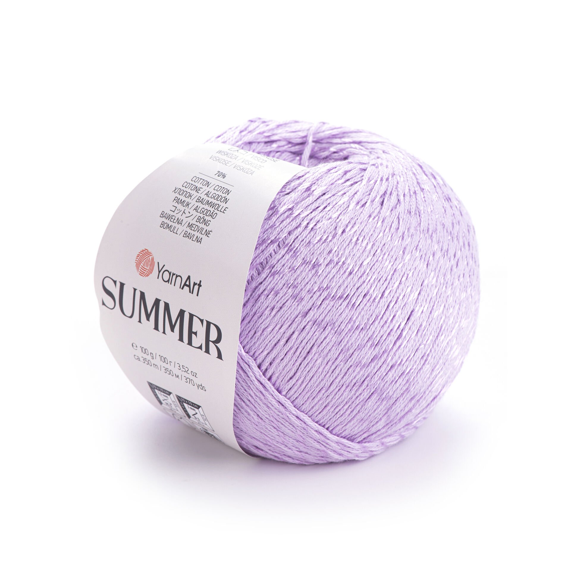 YARNART SUMMER - SPARKLY KNITTING YARN LAVENDER - 43