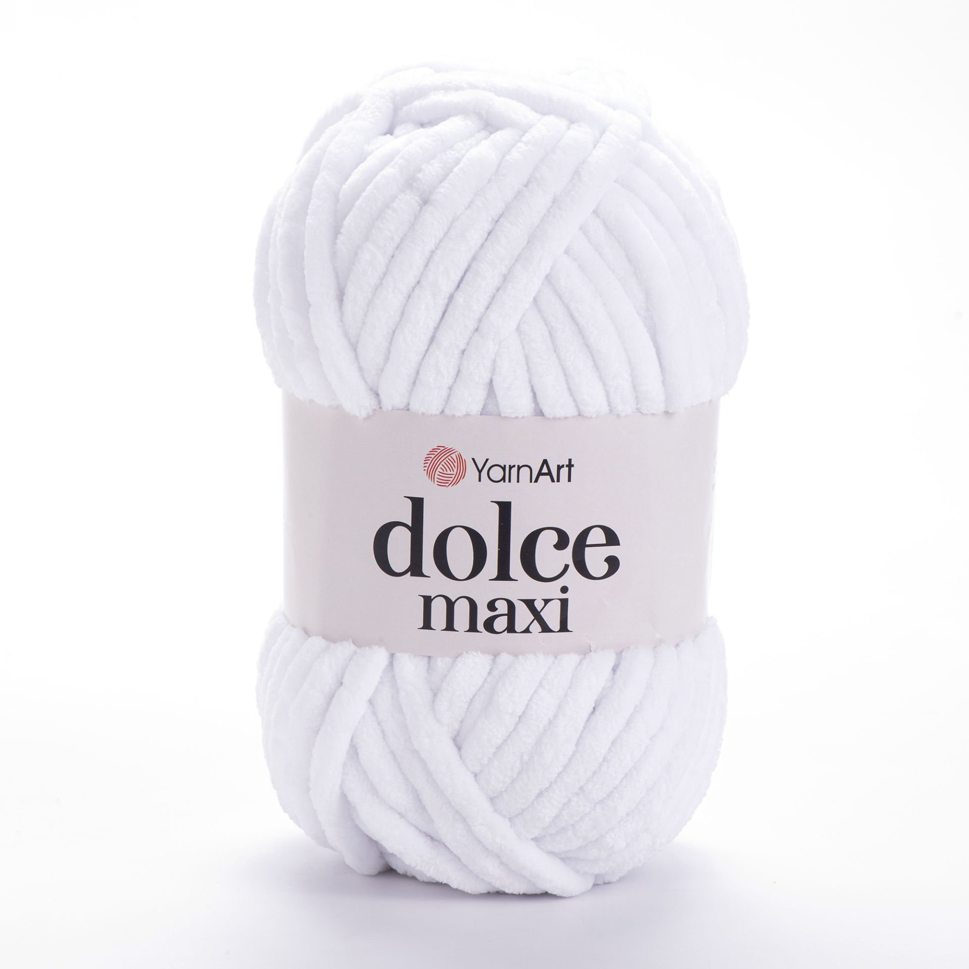YARNART DOLCE MAXI - VELVET KNITTING YARN WHITE - 741
