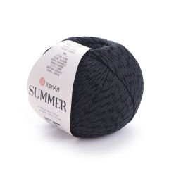 YARNART SUMMER - SPARKLY KNITTING YARN BLACK - 17