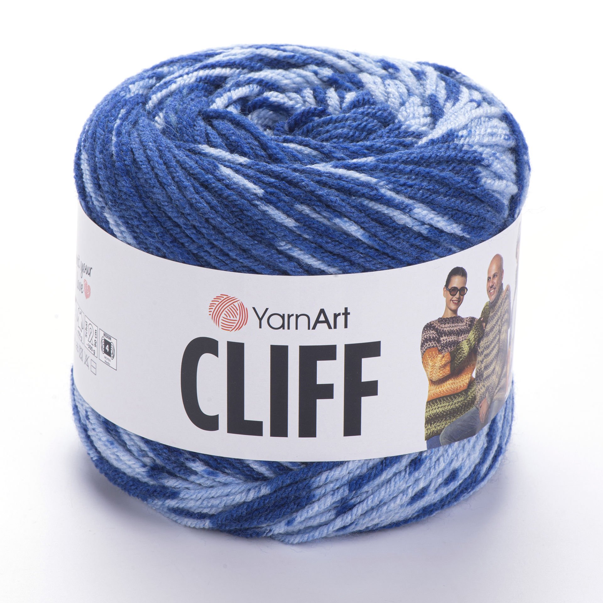YARNART CLIFF - MULTICOLOR KNITTING YARN VARIEGATED - 8306