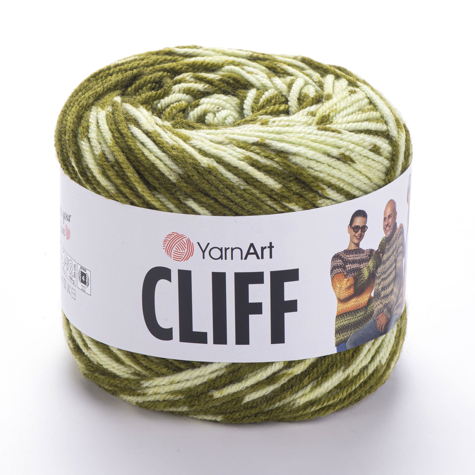 YARNART CLIFF - MULTICOLOR KNITTING YARN VARIEGATED - 8308