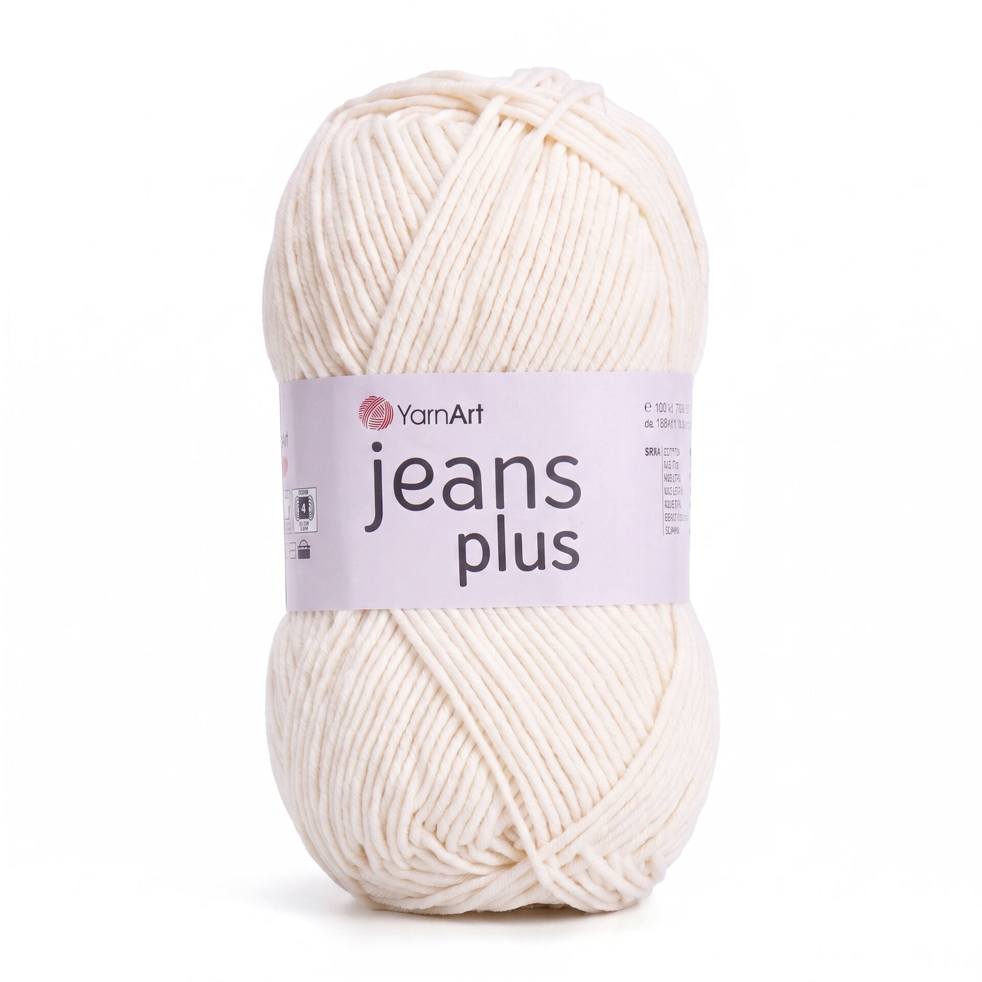 YARNART JEANS PLUS - KNITTING YARN OFF-WHITE - 03