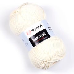 YARNART JEANS PLUS - KNITTING YARN OFF-WHITE - 03