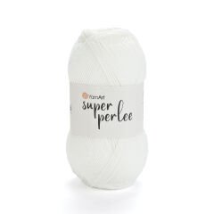 YARNART SUPER PERLEE - KNITTING YARN WHITE - 150
