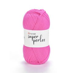YARNART SUPER PERLEE - KNITTING YARN NEON PINK - 174