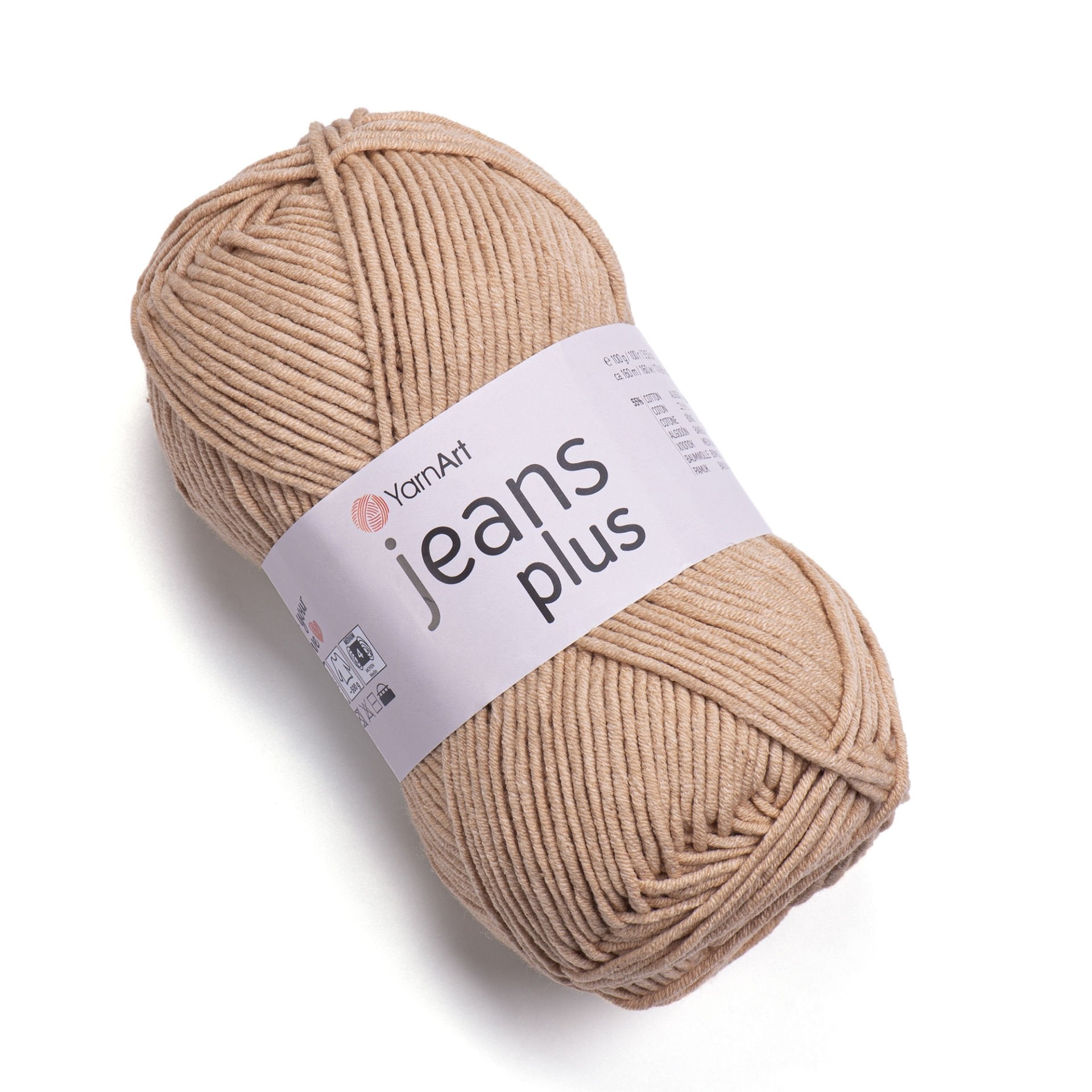 YARNART JEANS PLUS - KNITTING YARN BEIGE - 07