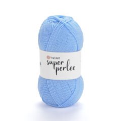 YARNART SUPER PERLEE - KNITTING YARN LIGHT BLUE - 215