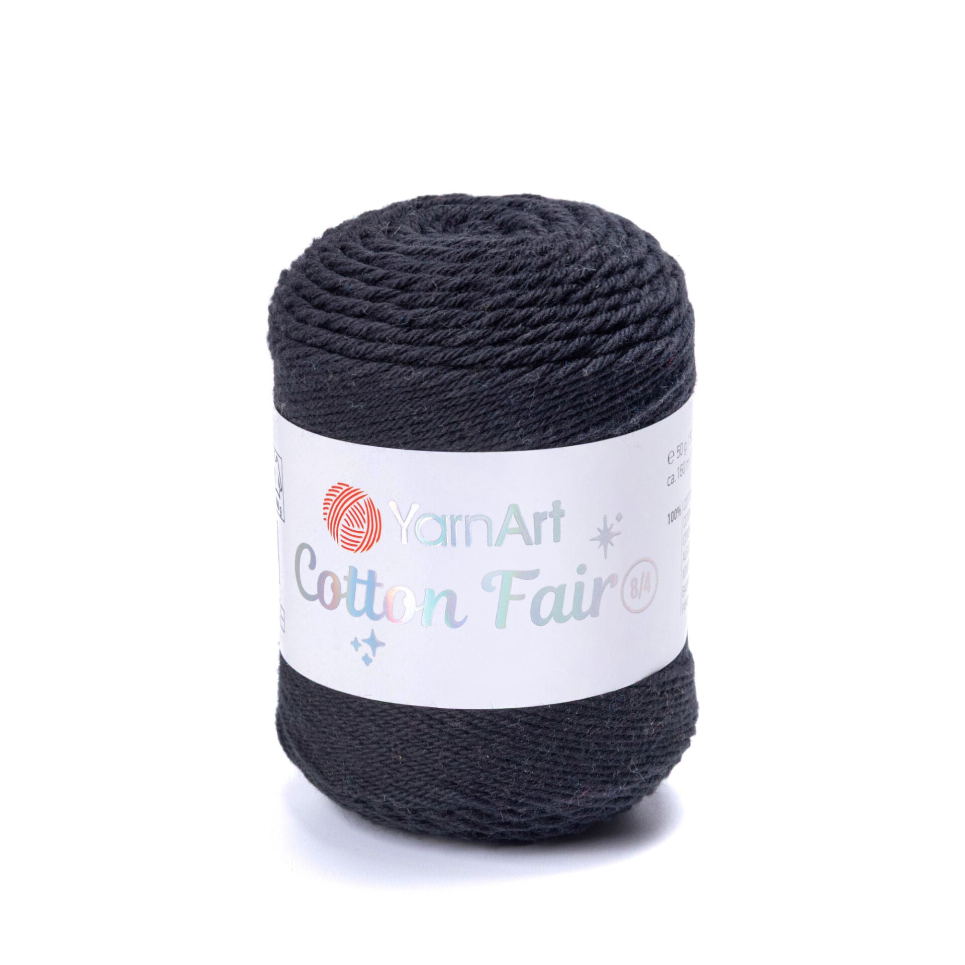 YARNART COTTON FAIR 8/4 - KNITTING YARN BLACK - 5594