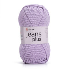 YARNART JEANS PLUS - KNITTING YARN LIGHT LILAC - 19