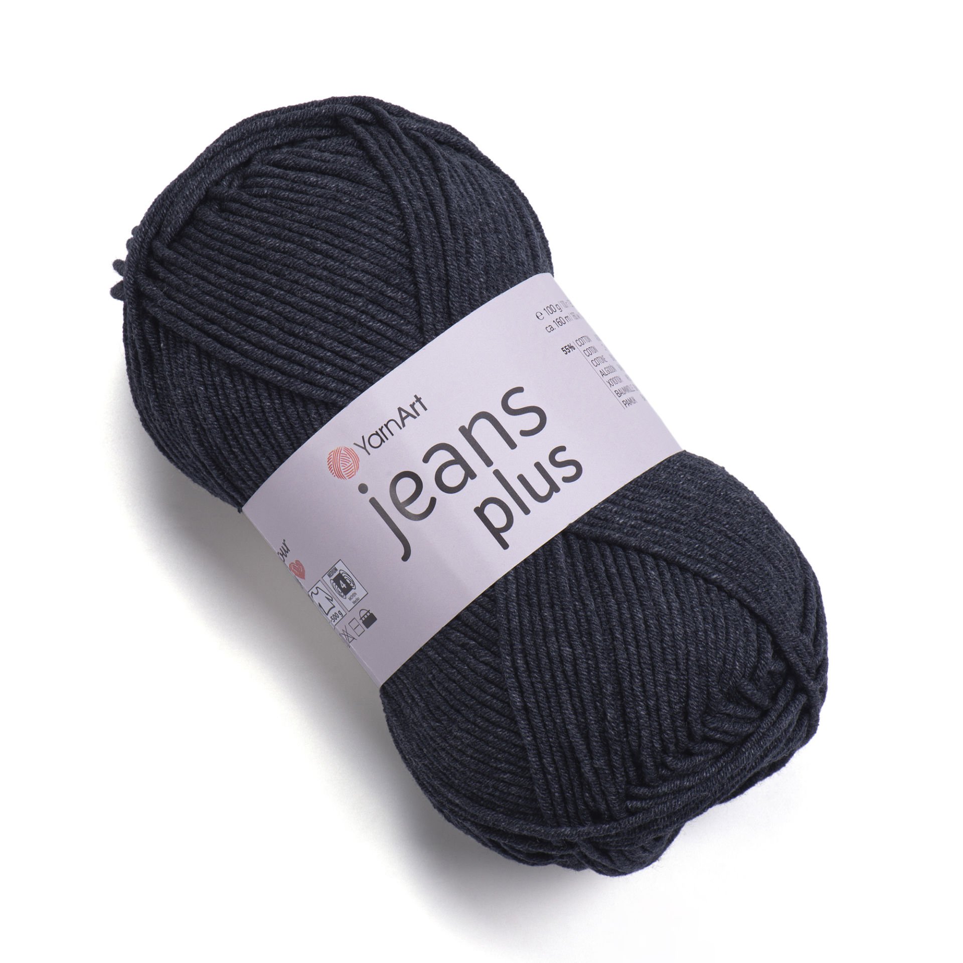 YARNART JEANS PLUS - KNITTING YARN ANTHRACITE - 28
