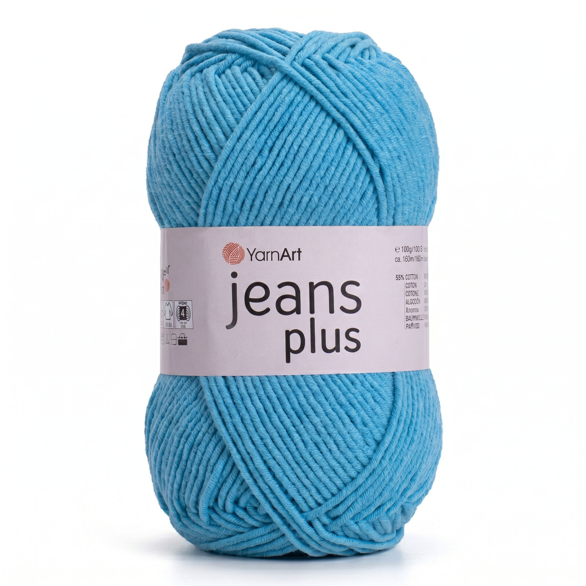 YARNART JEANS PLUS - KNITTING YARN TURQUOISE - 33