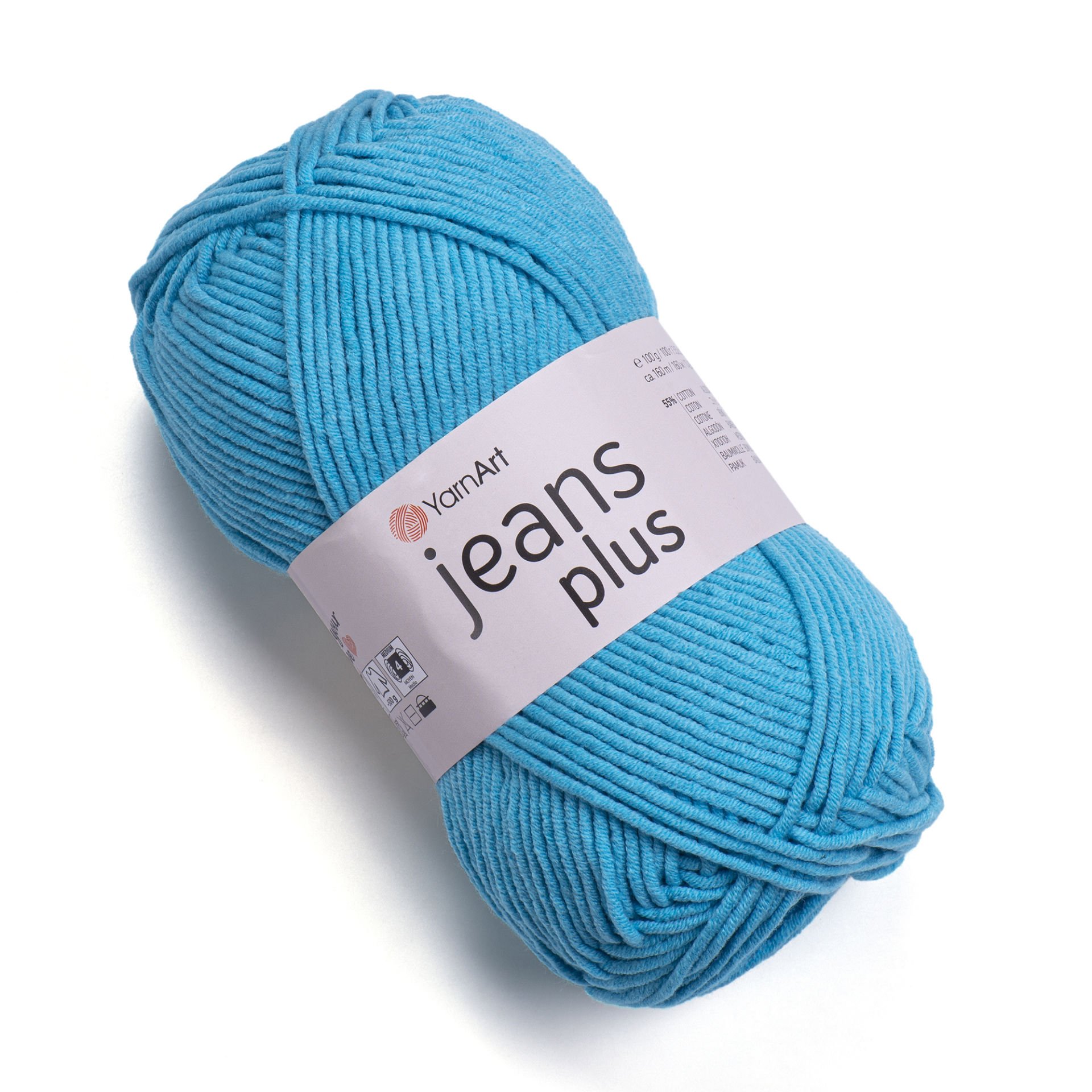 YARNART JEANS PLUS - KNITTING YARN TURQUOISE - 33