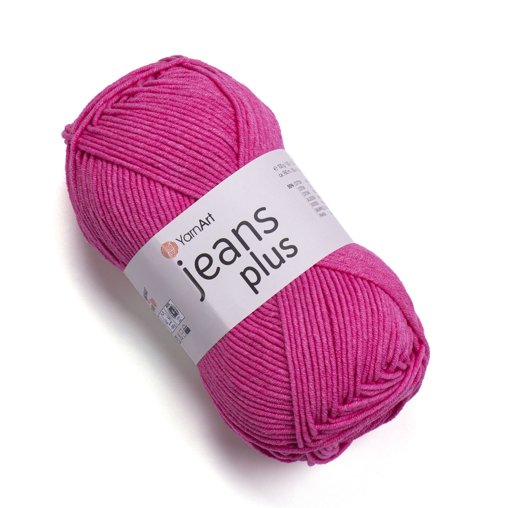 YARNART JEANS PLUS - KNITTING YARN FUCHSIA - 42