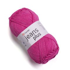 YARNART JEANS PLUS - KNITTING YARN FUCHSIA - 42
