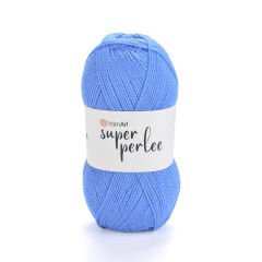 YARNART SUPER PERLEE - KNITTING YARN BLUE - 224