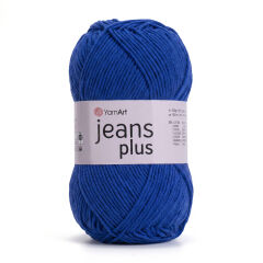 YARNART JEANS PLUS - KNITTING YARN SAXE BLUE - 47