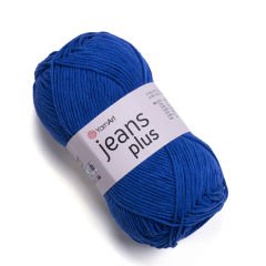 YARNART JEANS PLUS - KNITTING YARN SAXE BLUE - 47