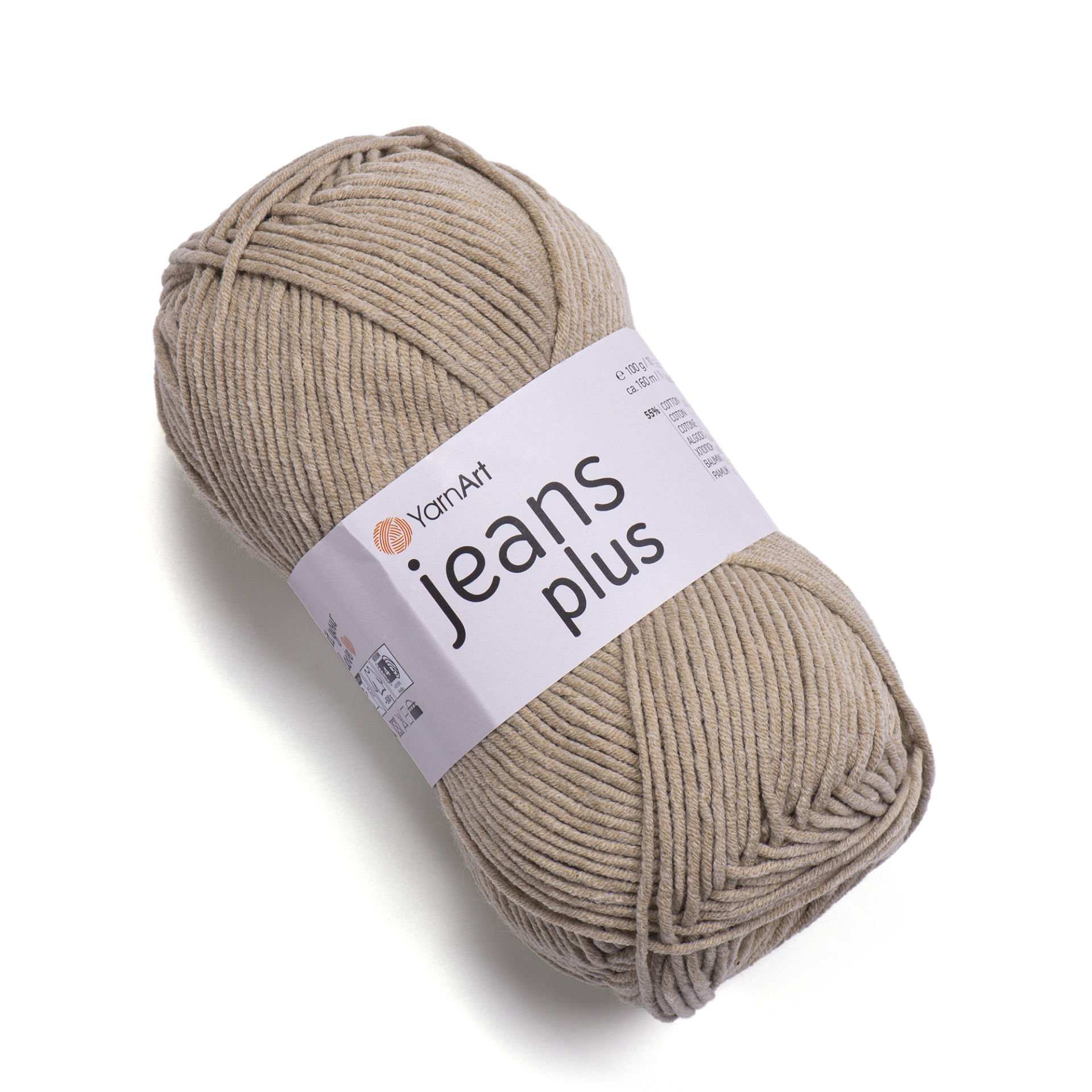 YARNART JEANS PLUS - KNITTING YARN STONE COLOR - 48