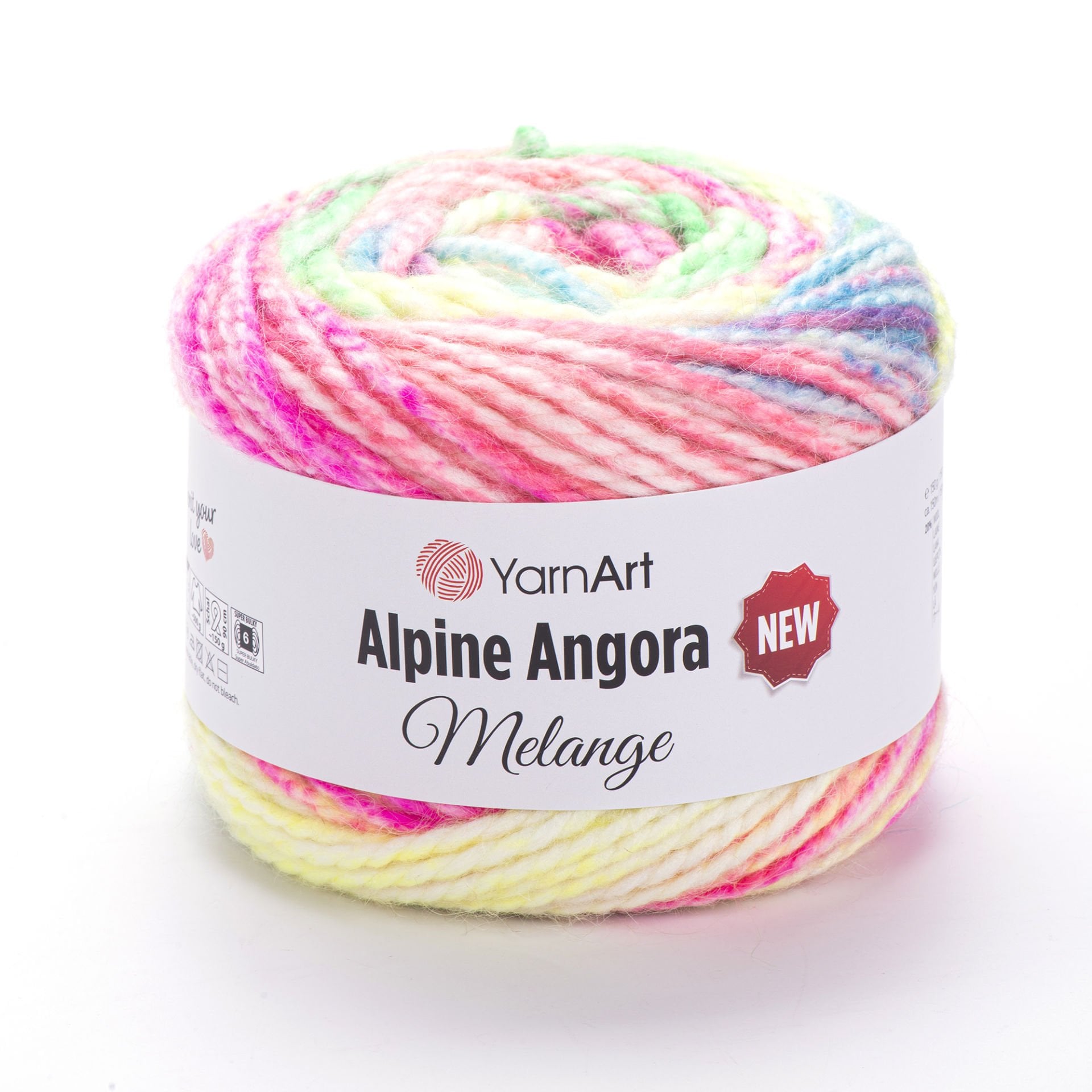 YARNART ALPINE ANGORA MELANGE NEW - KNITTING YARN VARIEGATED - 6416