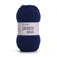 YARNART JEANS PLUS - KNITTING YARN NAVY - 54