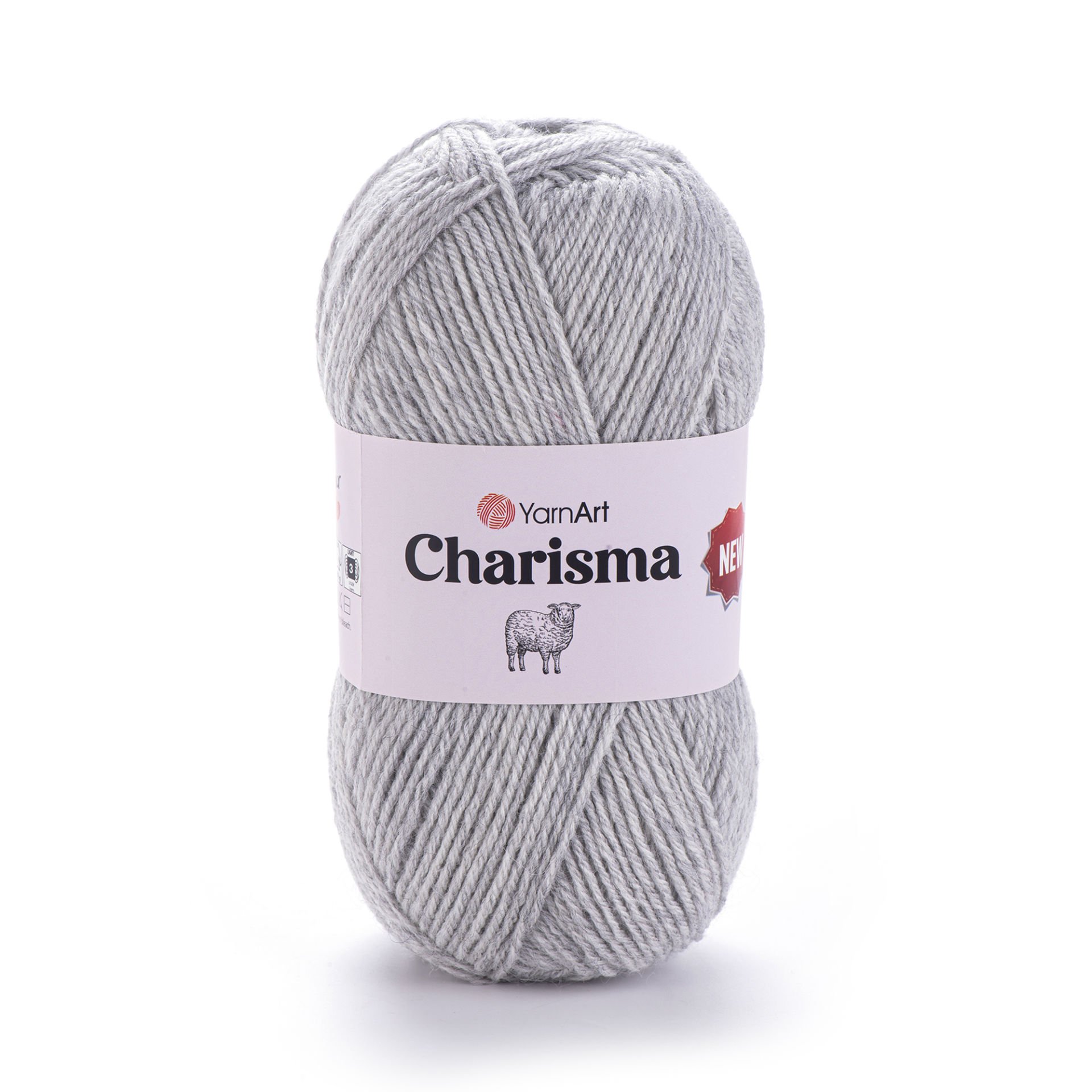 YARNART CHARISMA - KNITTING YARN LIGHT GREY - 0282