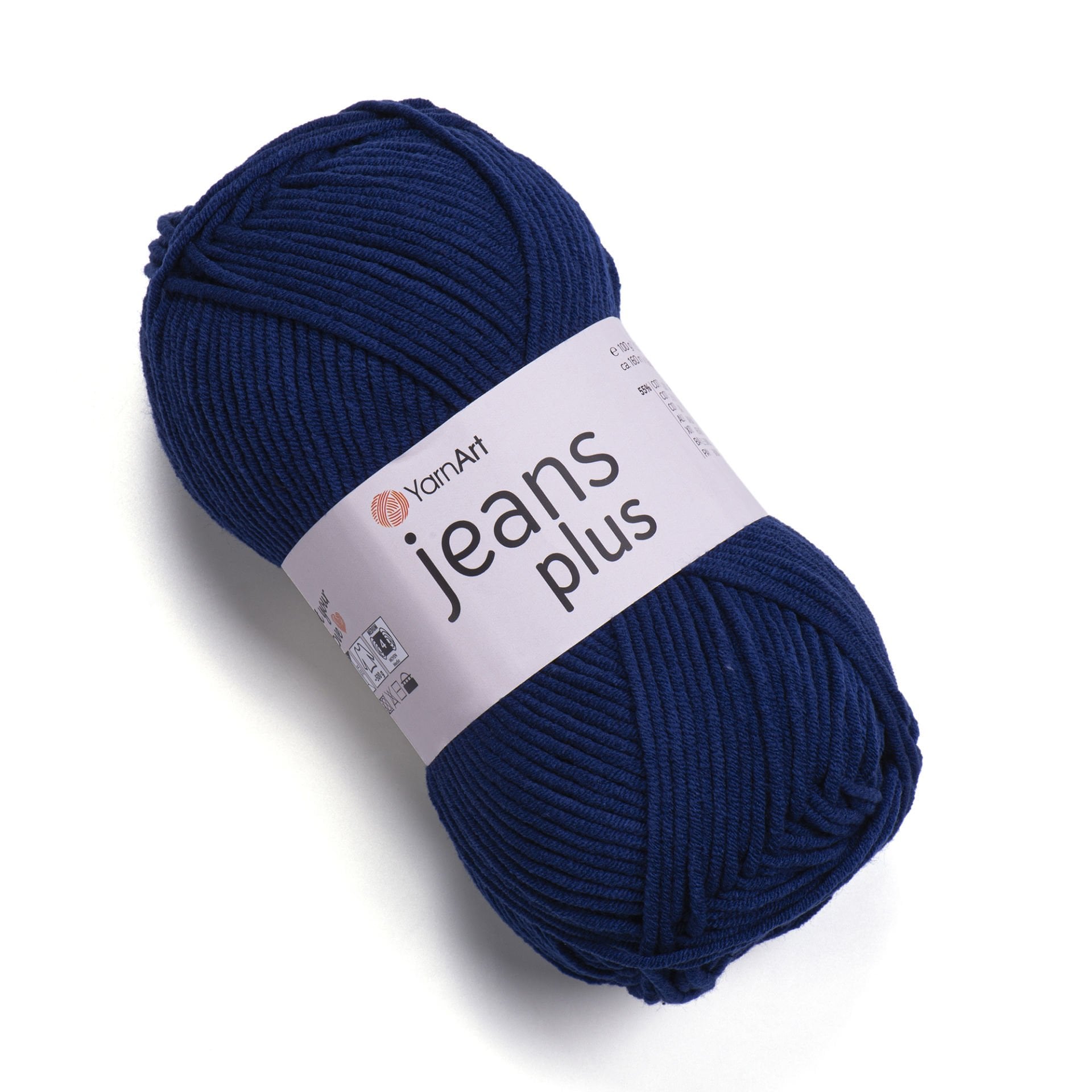 YARNART JEANS PLUS - KNITTING YARN NAVY - 54