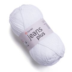 YARNART JEANS PLUS - KNITTING YARN OPTIC WHITE - 62