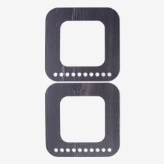 WOODEN BAG HANDLE - SQUARE - 2 PIECES 15X15 CM - BLACK