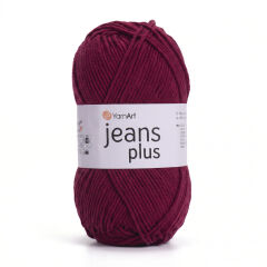 YARNART JEANS PLUS - KNITTING YARN CLARET - 66