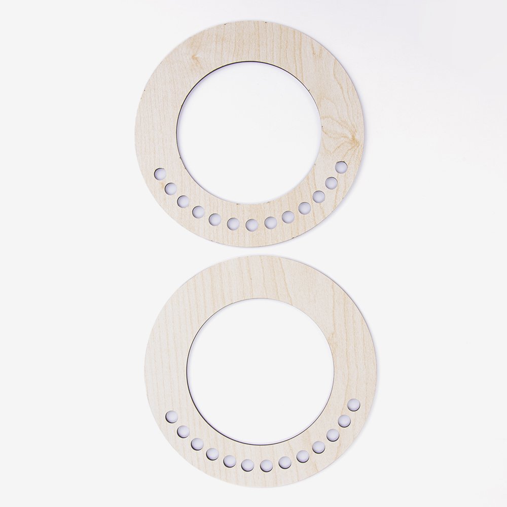 WOODEN BAG HANDLE - ROUND - 2 PIECES