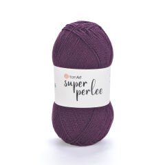 YARNART SUPER PERLEE - KNITTING YARN PLUM - 49