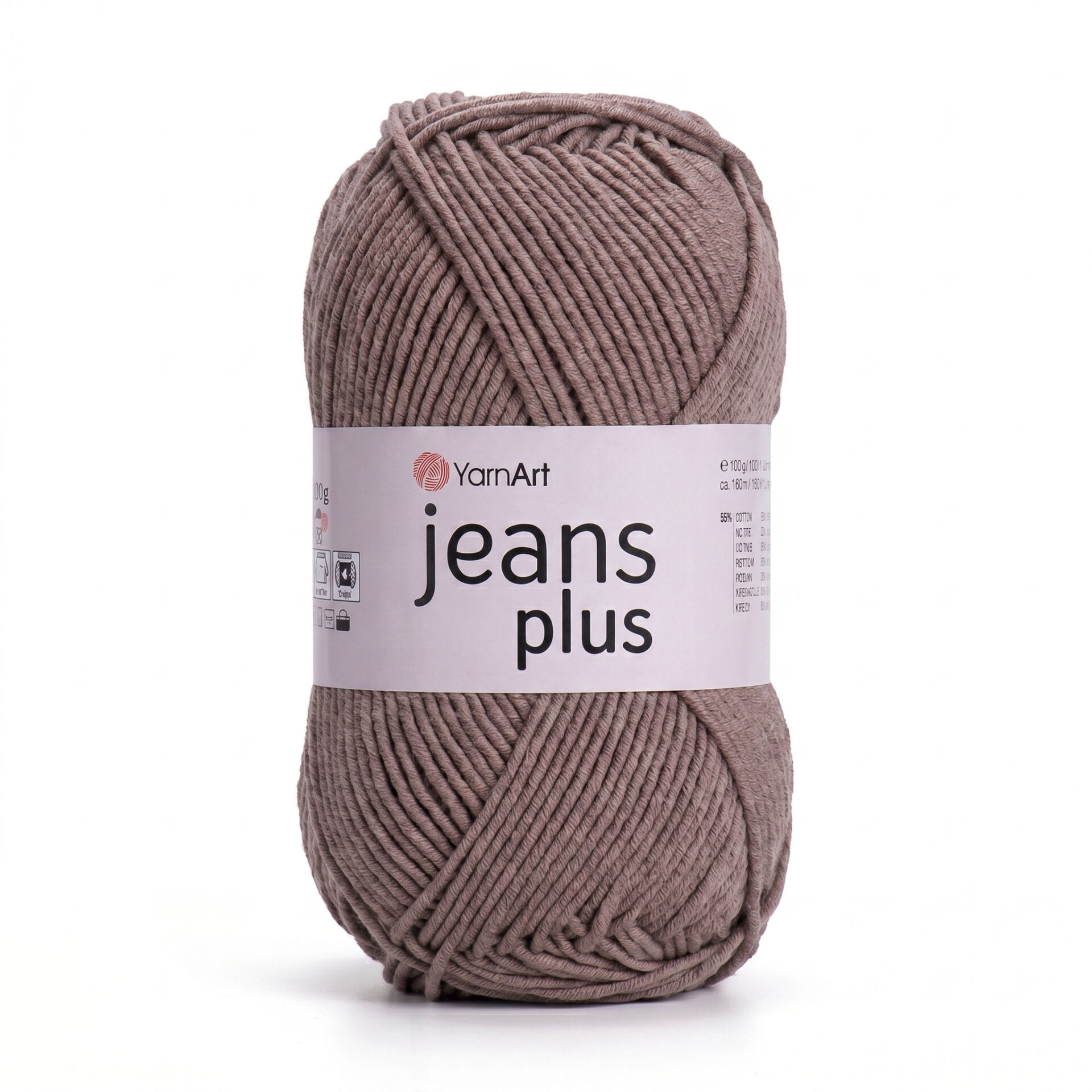 YARNART JEANS PLUS - KNITTING YARN TAUPE - 71