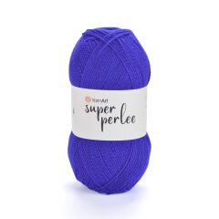 YARNART SUPER PERLEE - KNITTING YARN SAXE BLUE - 64
