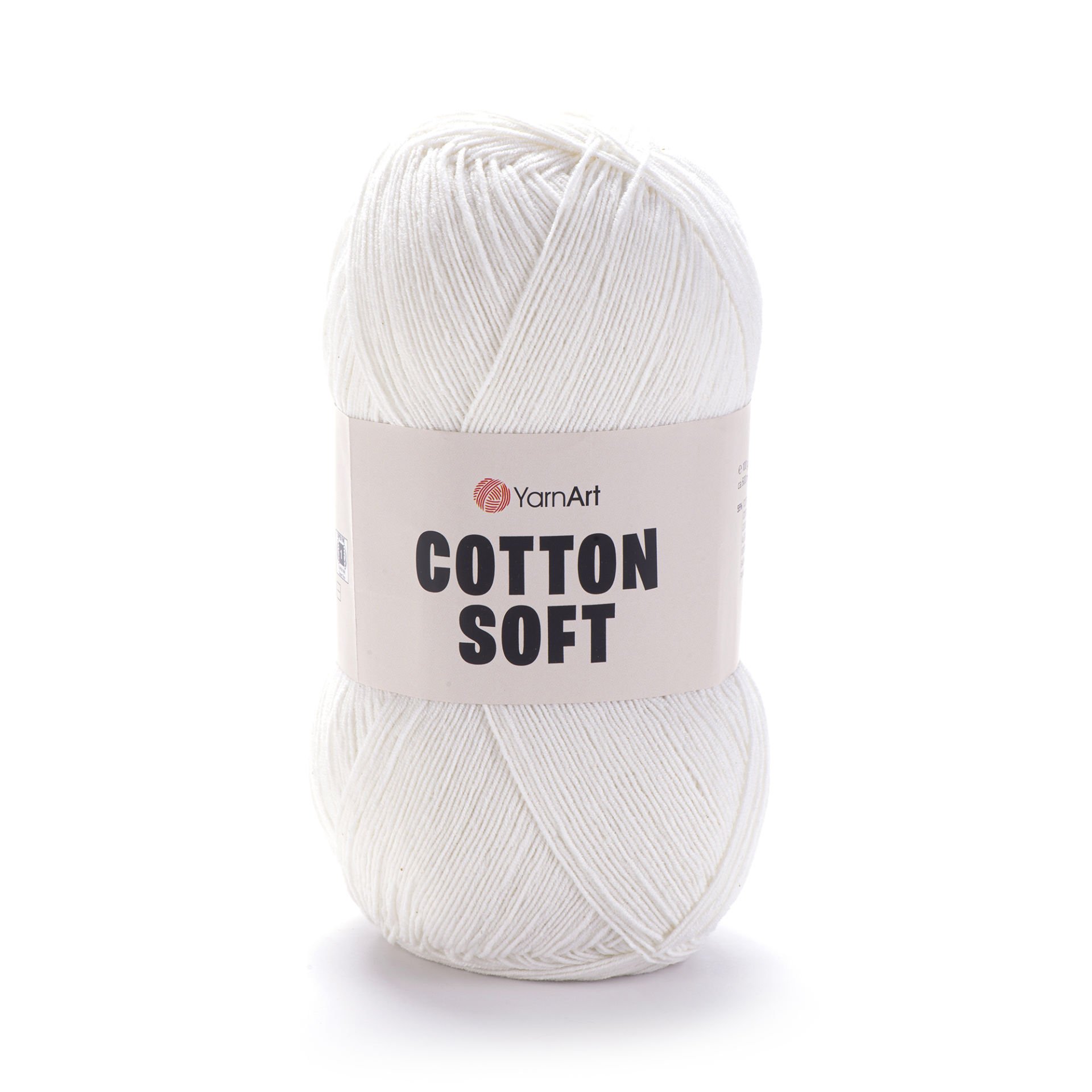 YARNART COTTON SOFT - KNITTING YARN WHITE - 01
