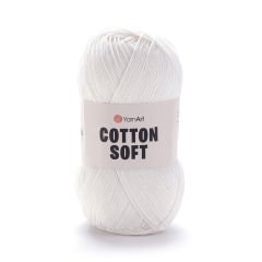 YARNART COTTON SOFT - KNITTING YARN WHITE - 01