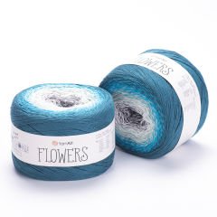 YARNART FLOWERS - MULTICOLOR KNITTING YARN VARIEGATED - 289