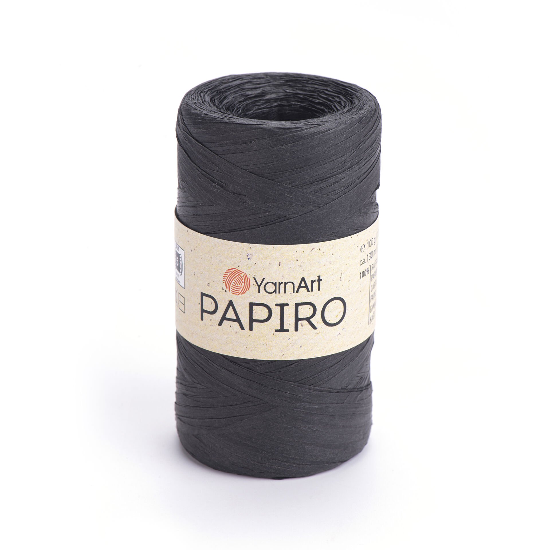 YARNART PAPIRO - PAPER RAFFIA BLACK - 1309