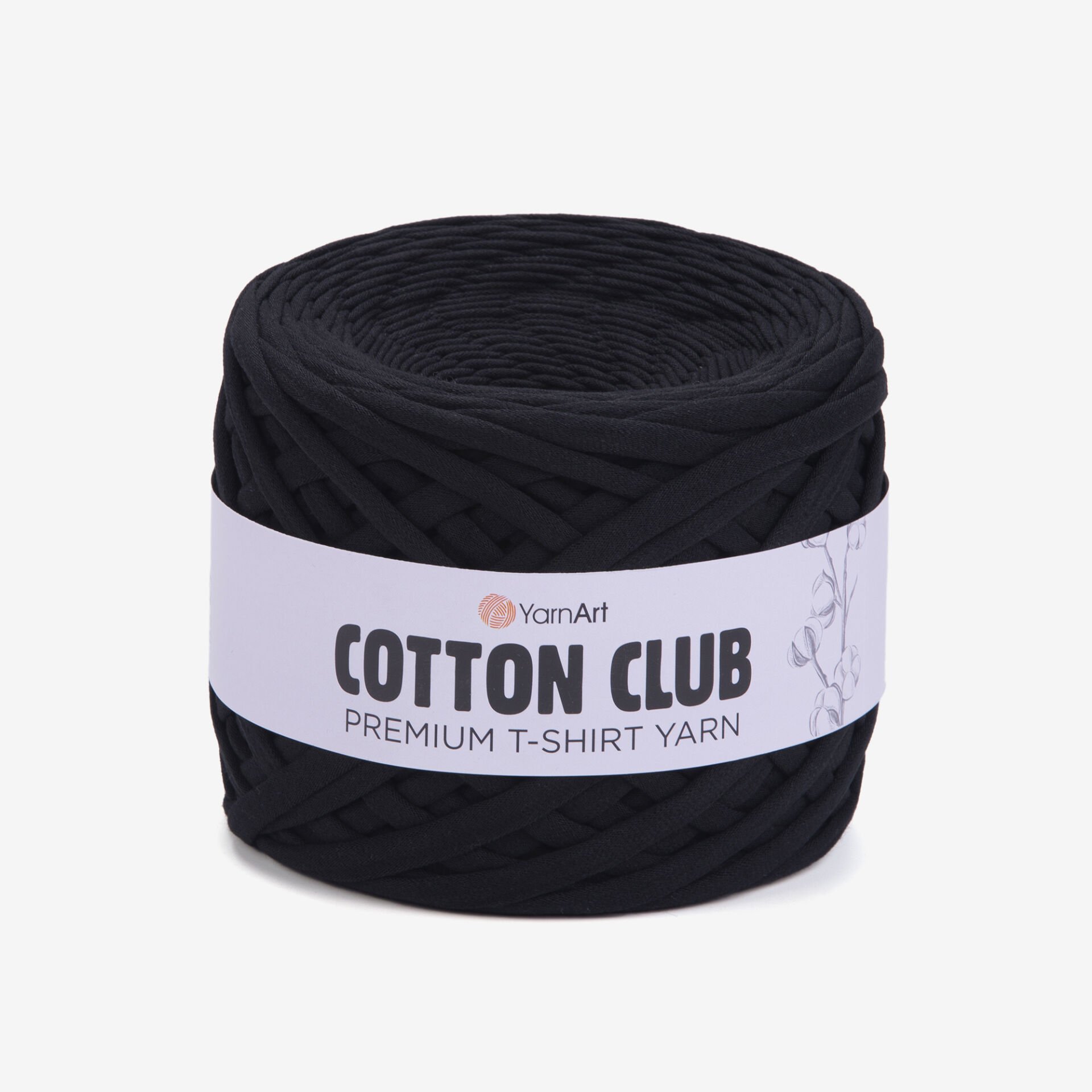 YARNART COTTON CLUB - PREMIUM T-SHIRT YARN BLACK - 7300