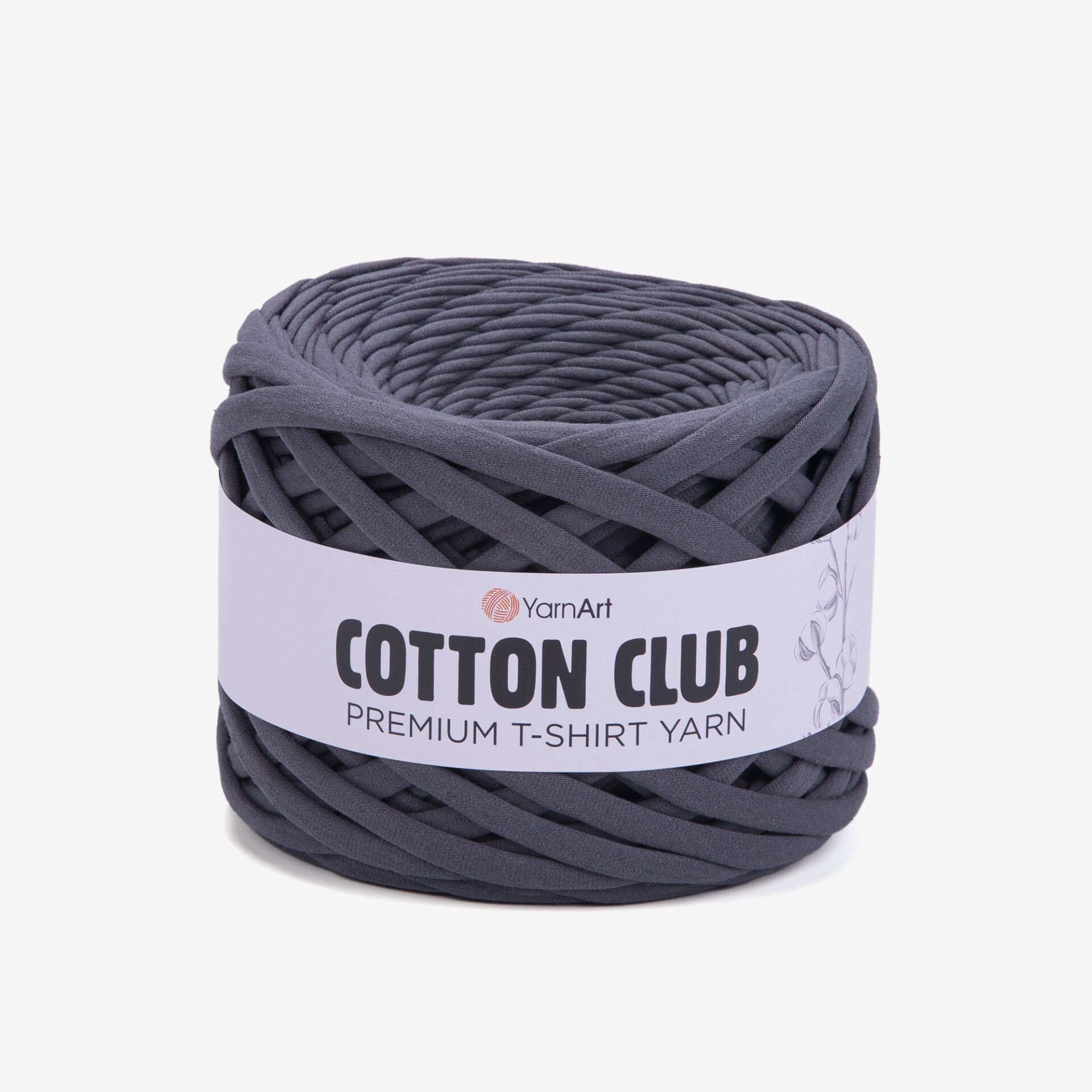 YARNART COTTON CLUB - PREMIUM T-SHIRT YARN SMOKE GREY - 7301