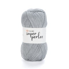 YARNART SUPER PERLEE - KNITTING YARN LIGHT GREY - 804