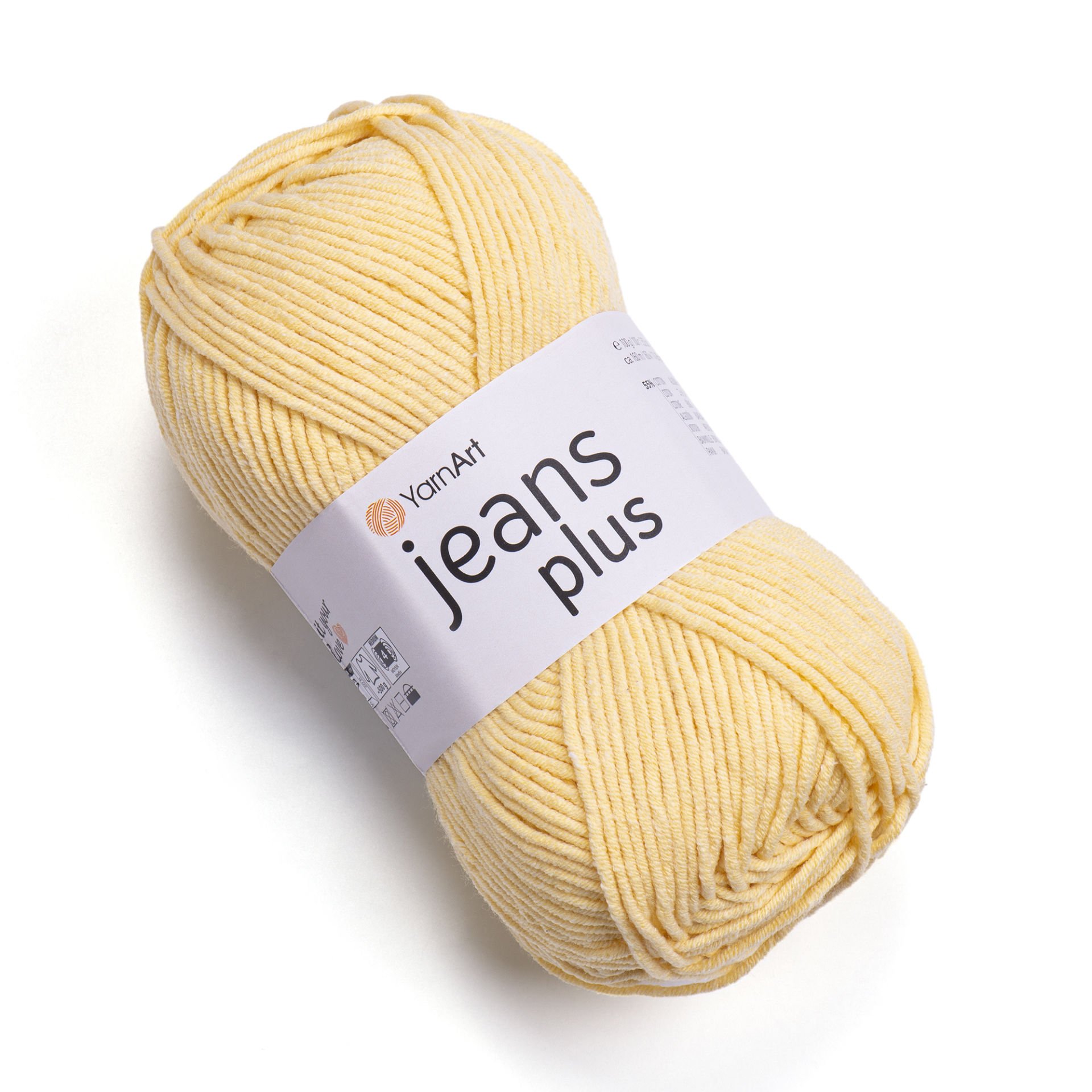 YARNART JEANS PLUS - KNITTING YARN YELLOW - 88