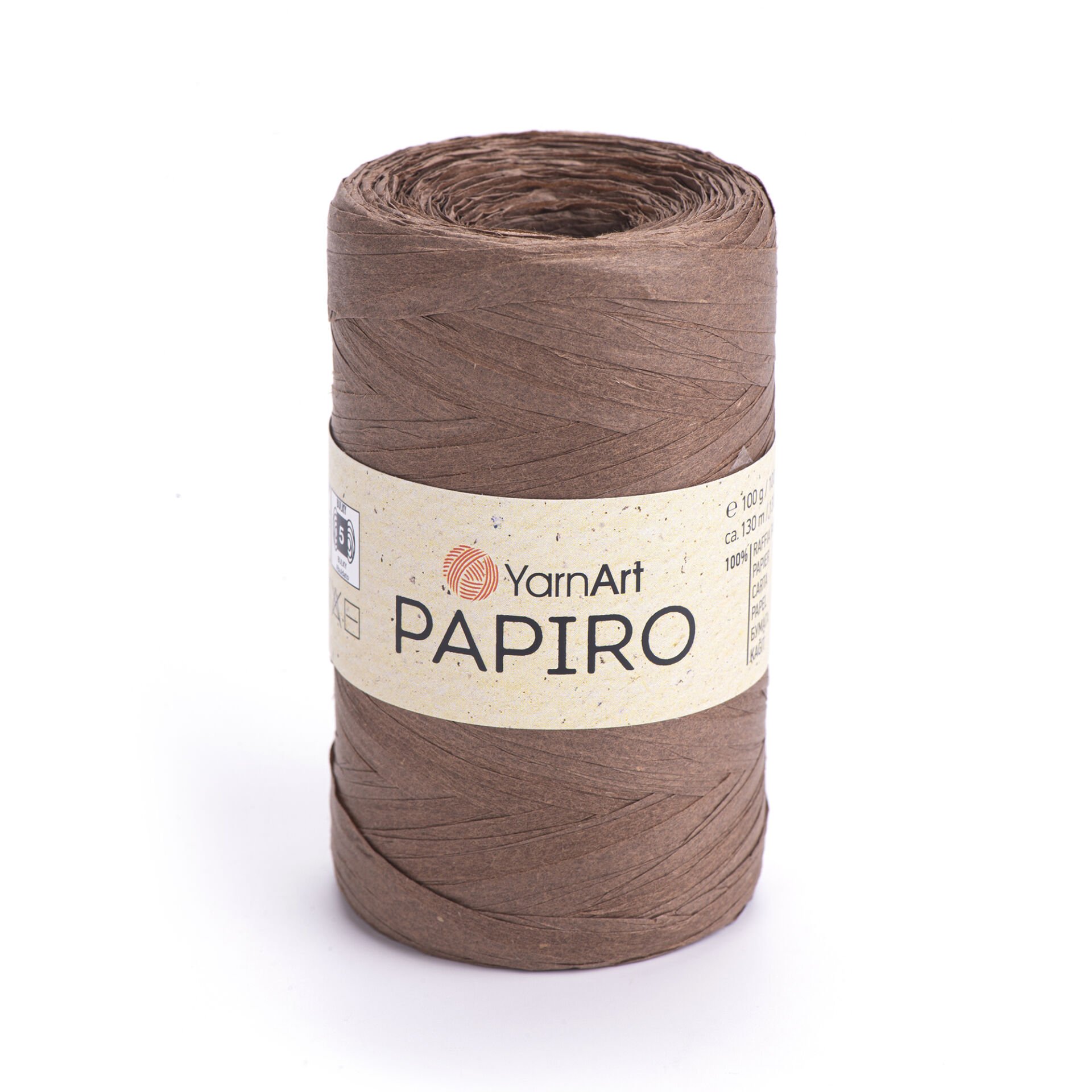 YARNART PAPIRO - PAPER RAFFIA BROWN - 1316