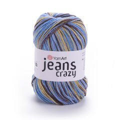 YARNART JEANS CRAZY - MULTICOLOR KNITTING YARN VARIEGATED - 7202