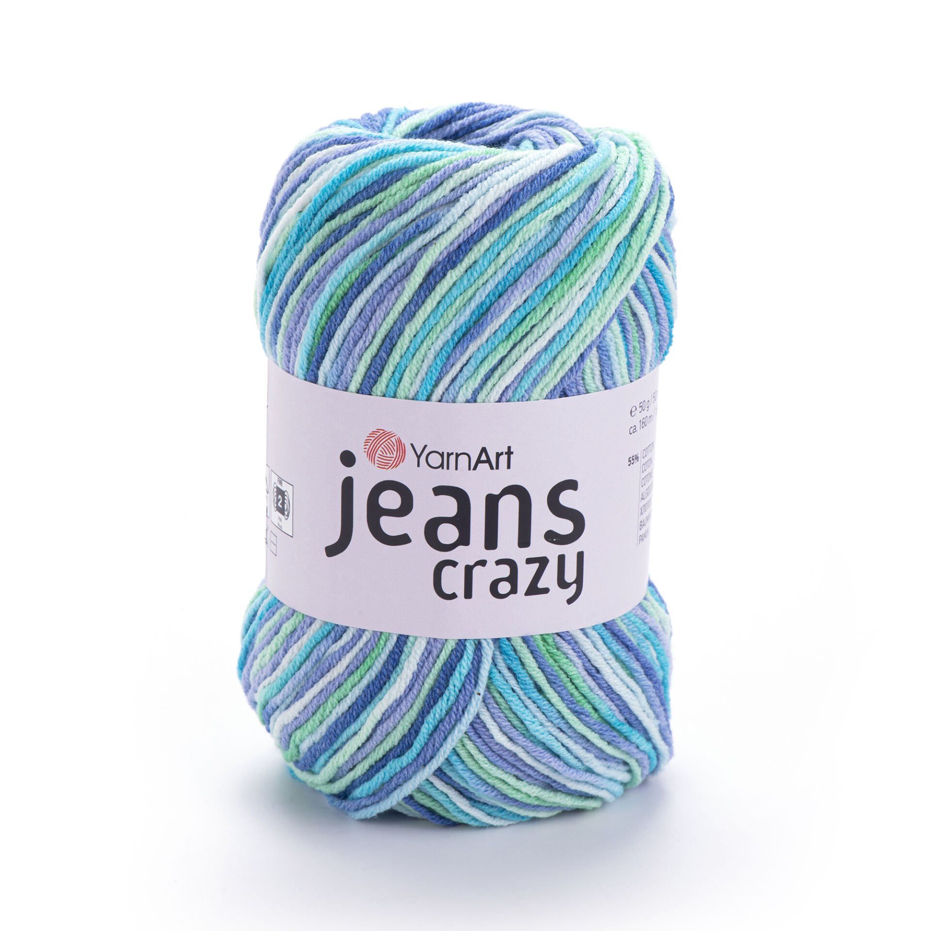 YARNART JEANS CRAZY - MULTICOLOR KNITTING YARN VARIEGATED - 7204