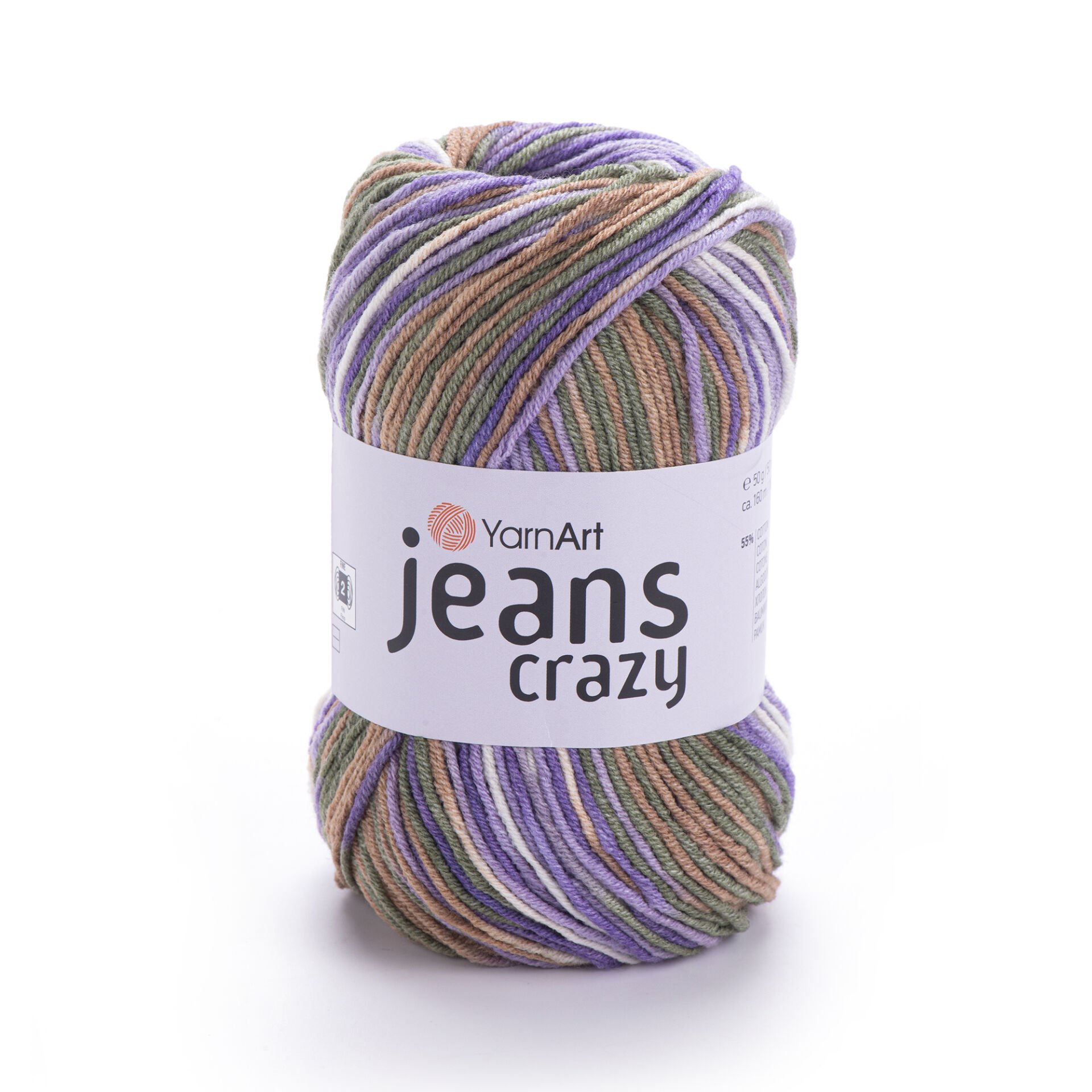 YARNART JEANS CRAZY - MULTICOLOR KNITTING YARN VARIEGATED - 7207