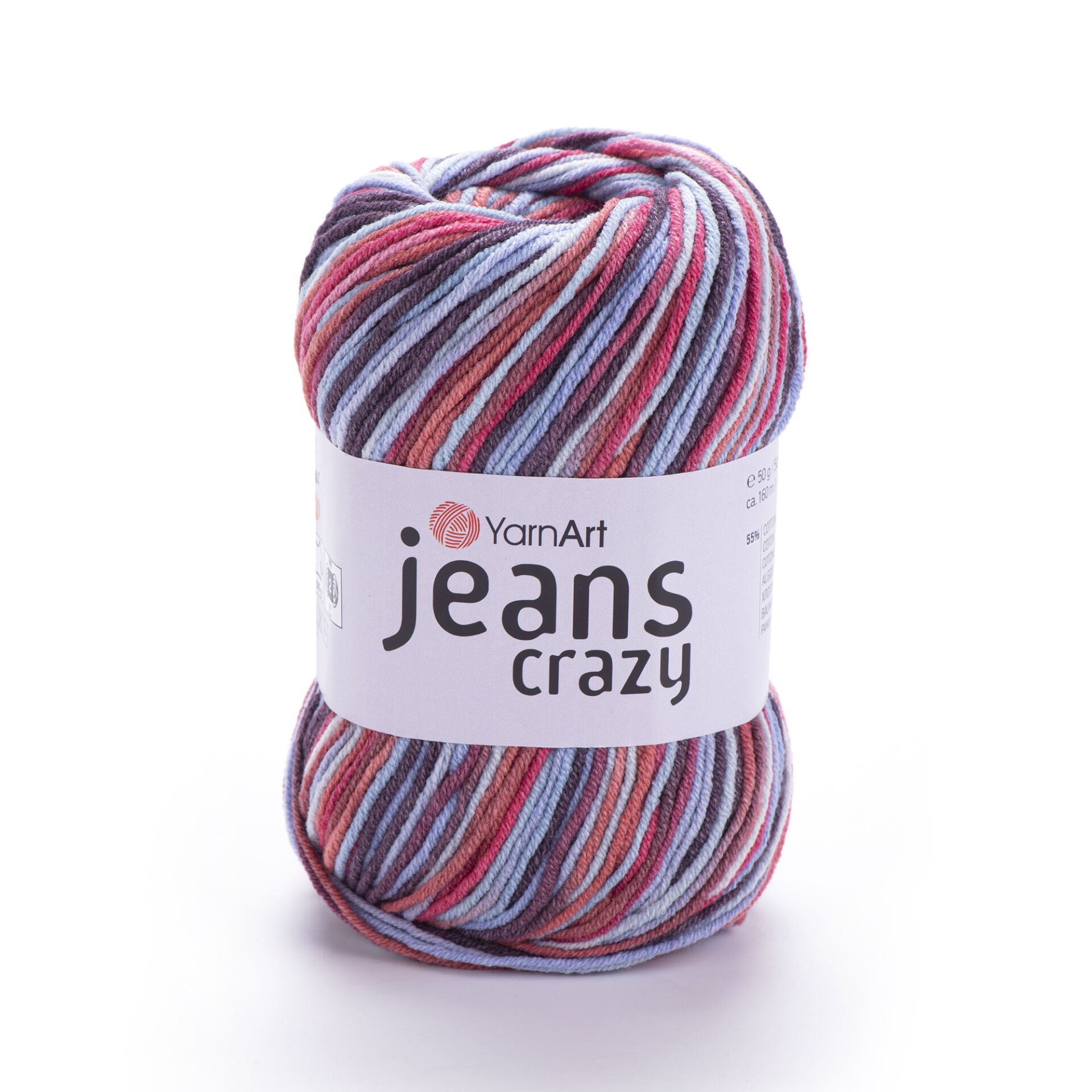 YARNART JEANS CRAZY - MULTICOLOR KNITTING YARN VARIEGATED - 7208