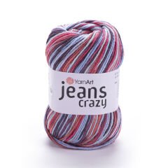 YARNART JEANS CRAZY - MULTICOLOR KNITTING YARN VARIEGATED - 7208