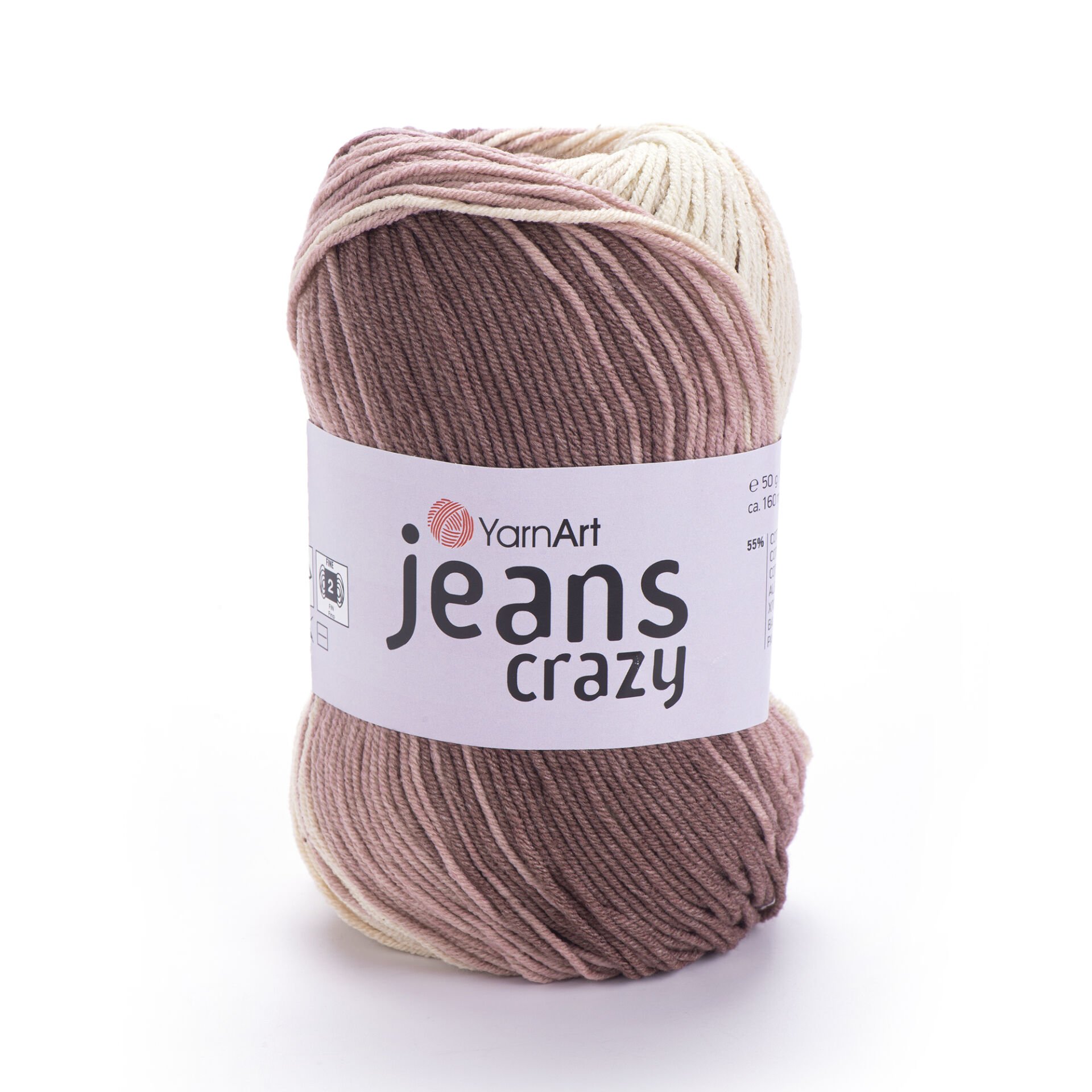 YARNART JEANS CRAZY - MULTICOLOR KNITTING YARN VARIEGATED - 8201