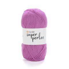 YARNART SUPER PERLEE - KNITTING YARN DARK PINK - 849